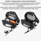 TOMTOC Aviator T37 Crossbody Bag 400D Travel Wallet RFID Blocking Anti Theft Shoulder Sling Bag Passport Black Khaki