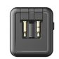 Travelmall 2-in-1 Premium Pro In-Flight Bluetooth Audio Adapter with 3.5mm dual jack, USB-C charging, 14-hour battery life, and dual Bluetooth headphone support.
