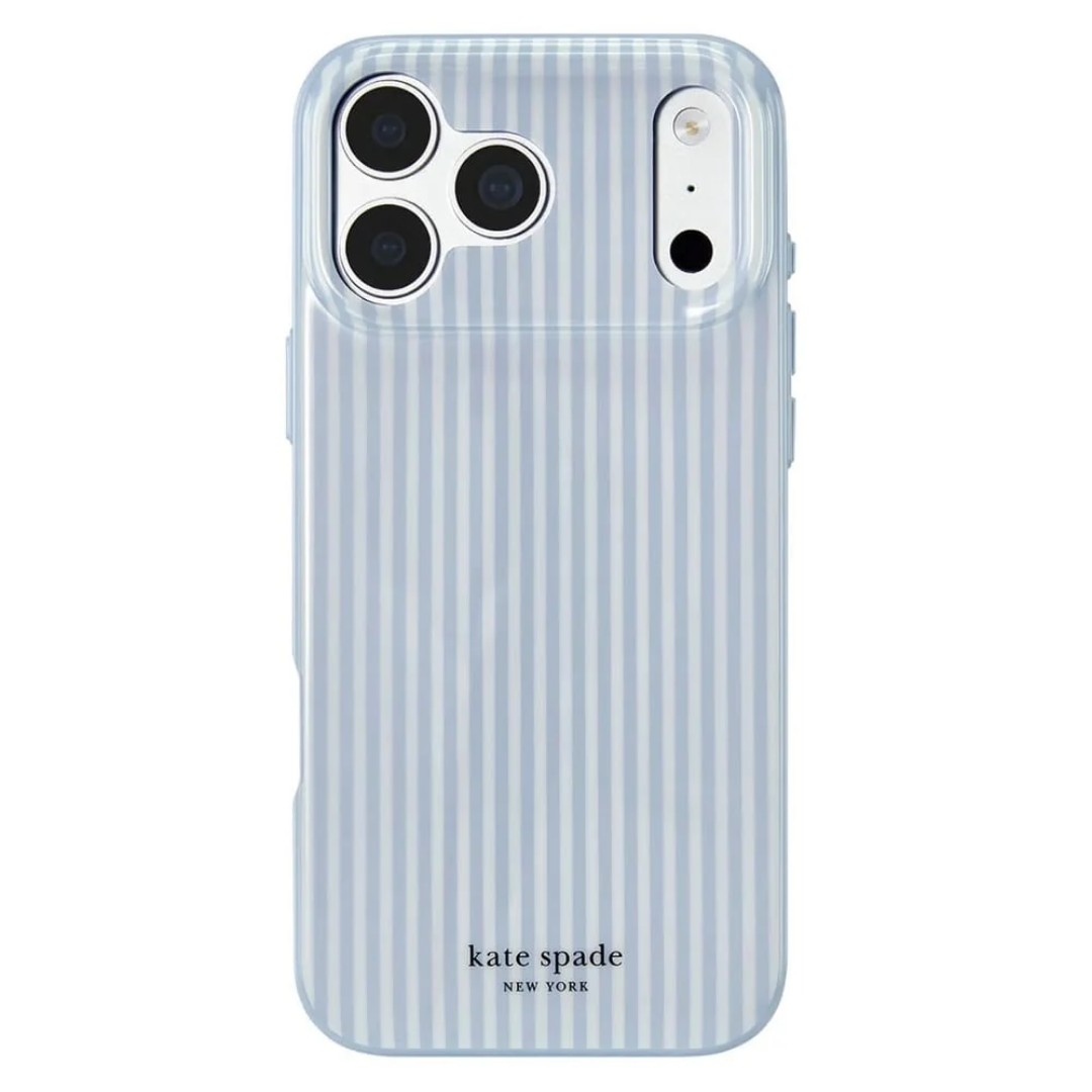 [Official Authentic] kate spade new york Diamond Blue Stripe MagSafe Protective Phone Case for iPhone 18 Pro / 18 Pro Max