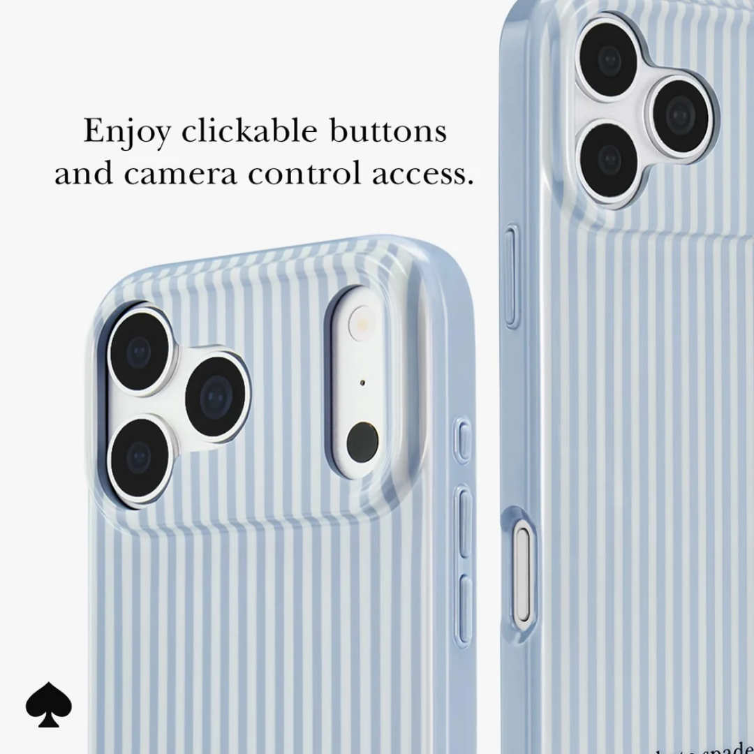 [Official Authentic] kate spade new york Diamond Blue Stripe MagSafe Protective Phone Case for iPhone 18 Pro / 18 Pro Max