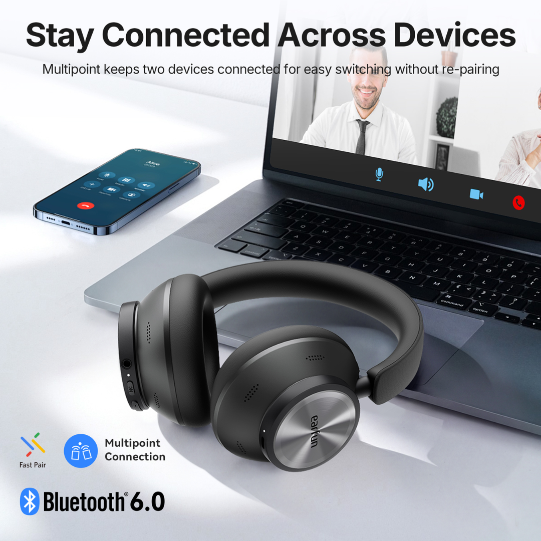 EarFun Wave Pro X Flagship Dual-Coaxial Wireless ANC Headphones | LDAC, aptX™ Lossless & 90-Hour Battery
