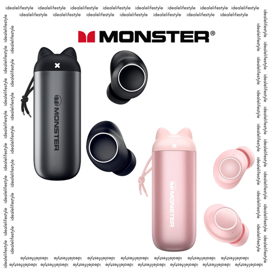 Monster Melody Wireless Earbuds, Bluetooth Earbuds Headphones with Deep Bass, TWS Pairing, 24H Playtime, USB-C Fast Charge, Built-in Mic, Touch Control, IPX5 Waterproof Earphones in-Ear for Work, Home
