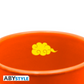 Dragon Ball Z ABYstyle orange mug interior featuring yellow Flying Nimbus cloud design, official anime merchandise for fans and collectors.