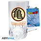 Dragon Ball Z tankard glass with Kame symbol and Dragon Ball Z logo by ABYstyle, includes official tag and clear handle.