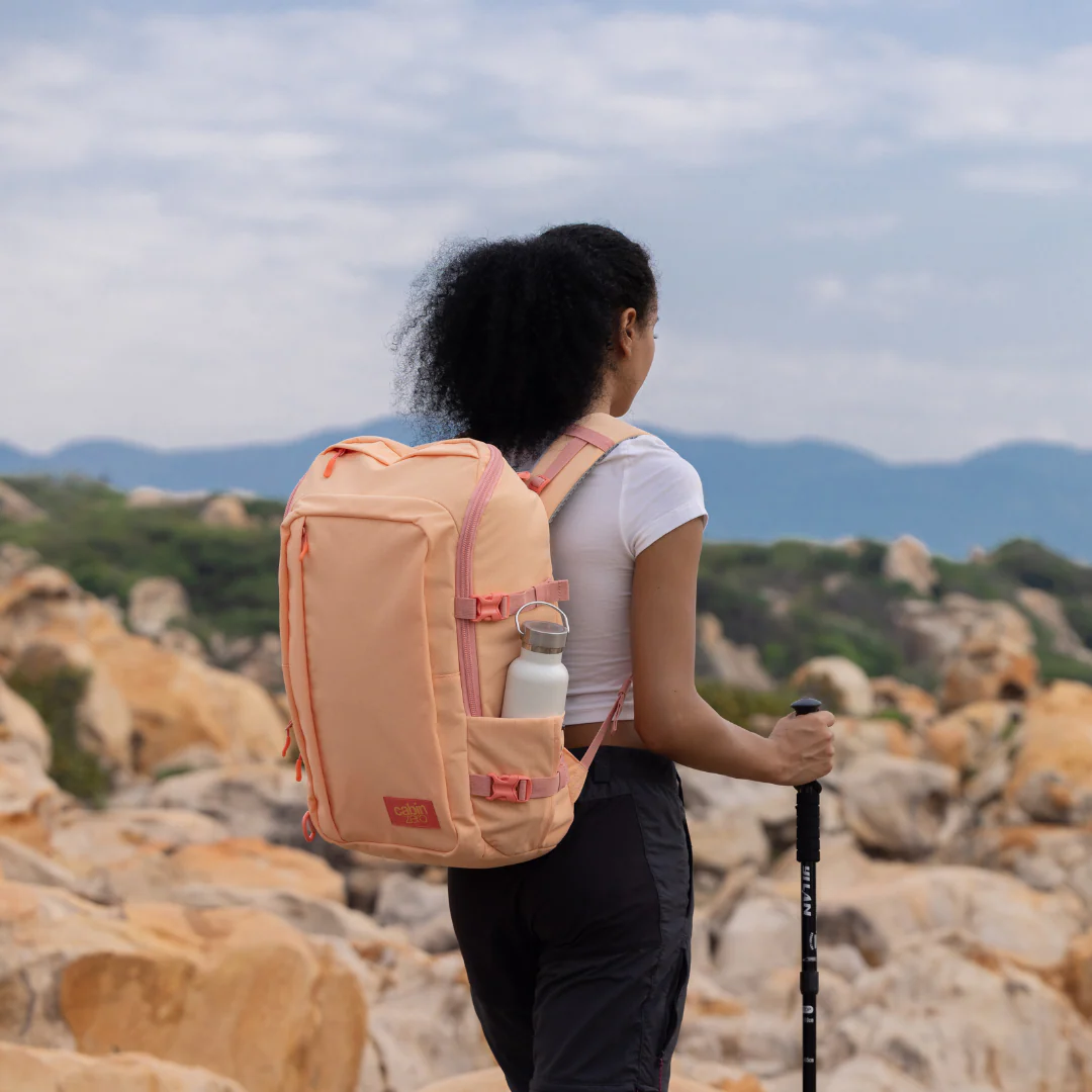 CabinZero ADV 42L Adventure Backpack | Large 55x35x20cm Carry-On Bag | 500D Matte Rip-Stop Nylon Water-Resistant Travel Pack | 17" Laptop Sleeve & YKK Zippers | Ergonomic Airflow System with Waist Belt