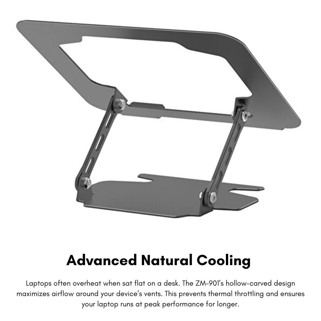 Adjustable angle laptop stand ergonomic design