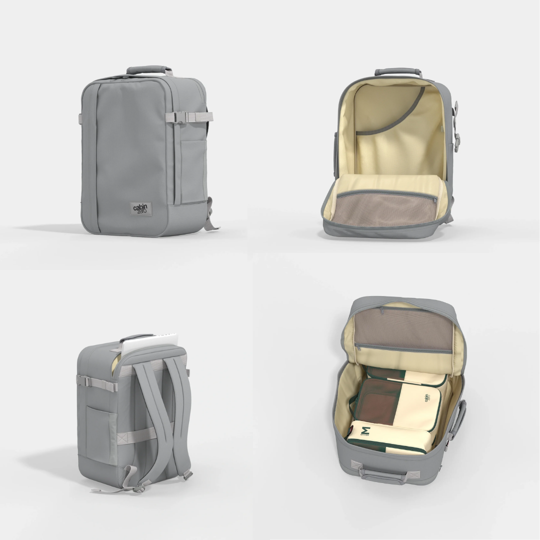 CabinZero Classic Tech 36L Backpack | Water-Resistant Carry-On Travel & Laptop Bag with OKOBAN Tag