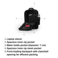 CabinZero Classic Tech 36L Backpack | Water-Resistant Carry-On Travel & Laptop Bag with OKOBAN Tag