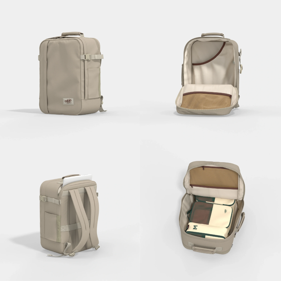 CabinZero Classic Tech 36L Backpack | Water-Resistant Carry-On Travel & Laptop Bag with OKOBAN Tag