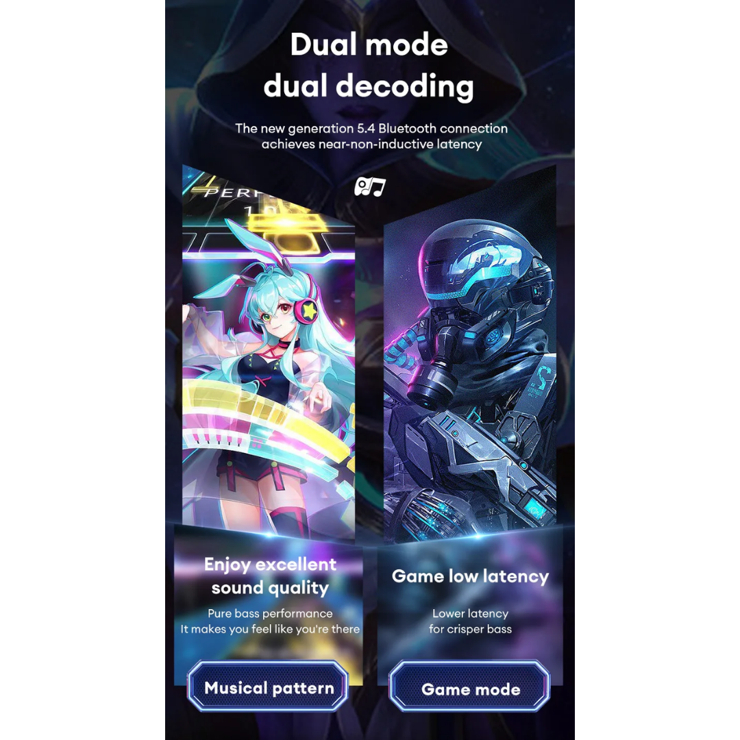 Close up of the TF-T35 earbuds showing the 3 sizes of interchangeable comfort caps.