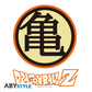 Dragon Ball Z Kame symbol with Chinese character for turtle, Dragon Ball Z logo, and ABYstyle brand.