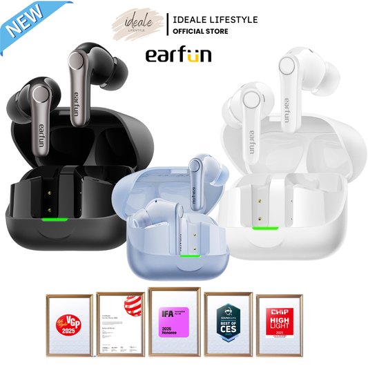 EarFun Air Pro 4+ Hi-Res ANC Earbuds | Bluetooth 6.0 Snapdragon Sound | AI Real-Time Translation & Auracast | Dual Hybrid Driver (1BA + 10mm DD) | 50dB Adaptive Noise Cancelling | 54H Playtime | IP55 Waterproof