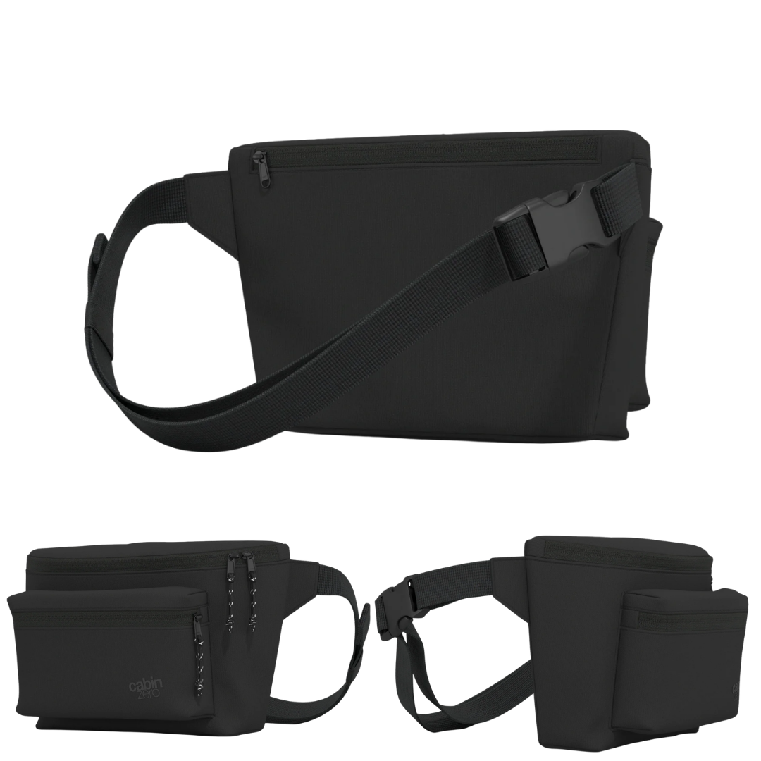 CabinZero Flicker Hip Pack 4L | Large Sustainable Crossbody Bag | RFID Blocking & Water-Resistant | Fits Small Tablets & E-Readers | 100% Recycled Travel Waist Bag - Shop Now!