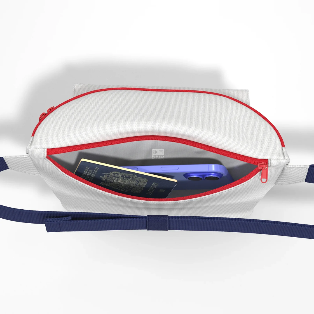 CabinZero Flicker Hip Pack 4L | Large Sustainable Crossbody Bag | RFID Blocking & Water-Resistant | Fits Small Tablets & E-Readers | 100% Recycled Travel Waist Bag - Shop Now!