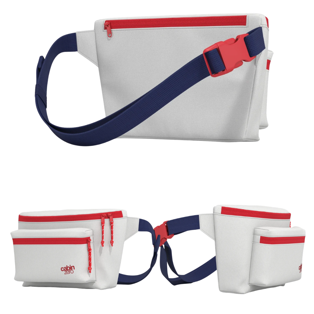CabinZero Flicker Hip Pack 4L | Large Sustainable Crossbody Bag | RFID Blocking & Water-Resistant | Fits Small Tablets & E-Readers | 100% Recycled Travel Waist Bag - Shop Now!