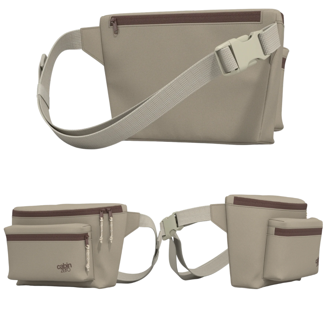 CabinZero Flicker Hip Pack 4L | Large Sustainable Crossbody Bag | RFID Blocking & Water-Resistant | Fits Small Tablets & E-Readers | 100% Recycled Travel Waist Bag - Shop Now!