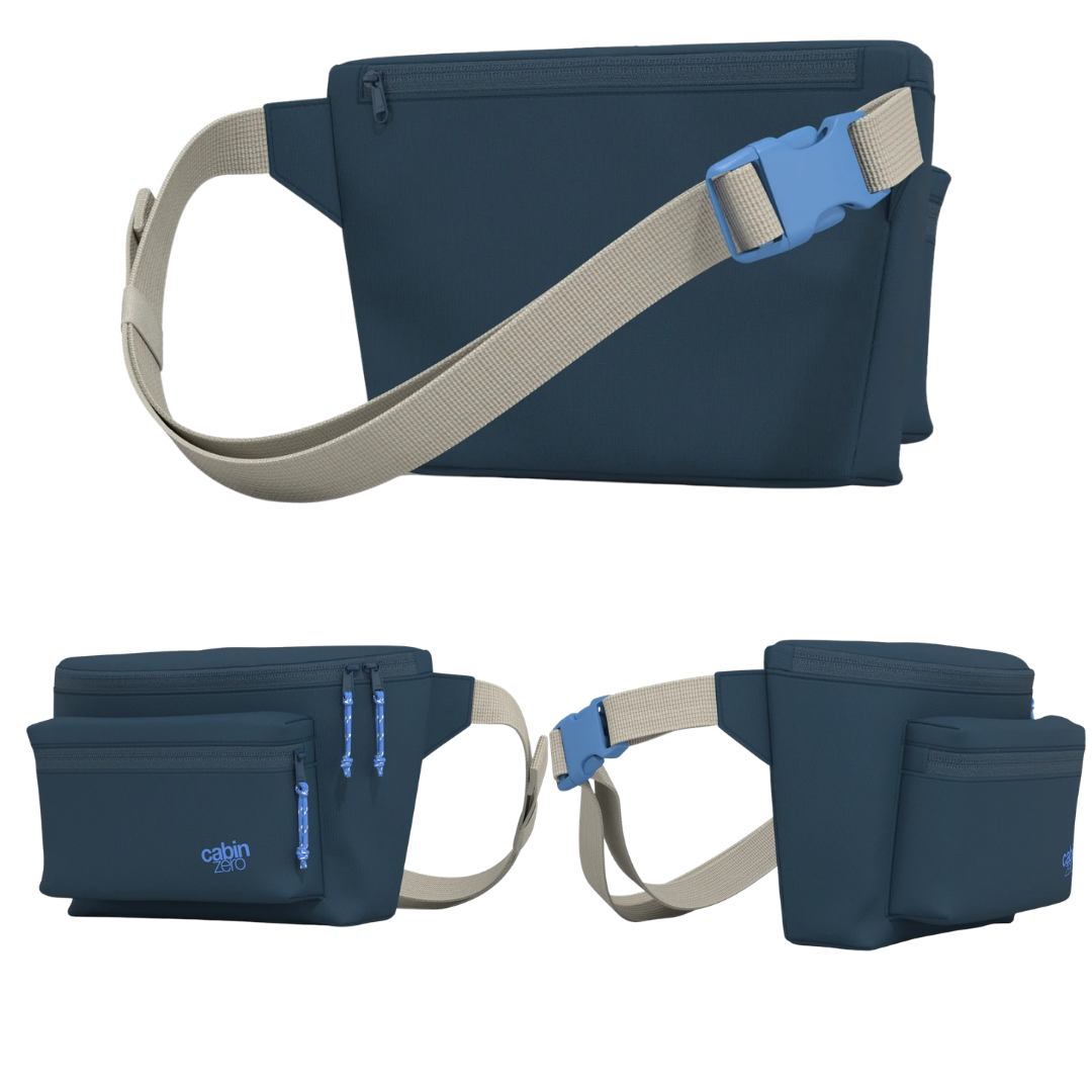 CabinZero Flicker Hip Pack 4L | Large Sustainable Crossbody Bag | RFID Blocking & Water-Resistant | Fits Small Tablets & E-Readers | 100% Recycled Travel Waist Bag - Shop Now!