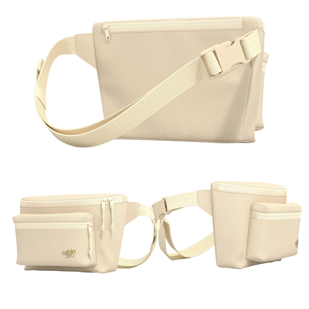 CabinZero Flicker Hip Pack 4L | Large Sustainable Crossbody Bag | RFID Blocking & Water-Resistant | Fits Small Tablets & E-Readers | 100% Recycled Travel Waist Bag - Shop Now!