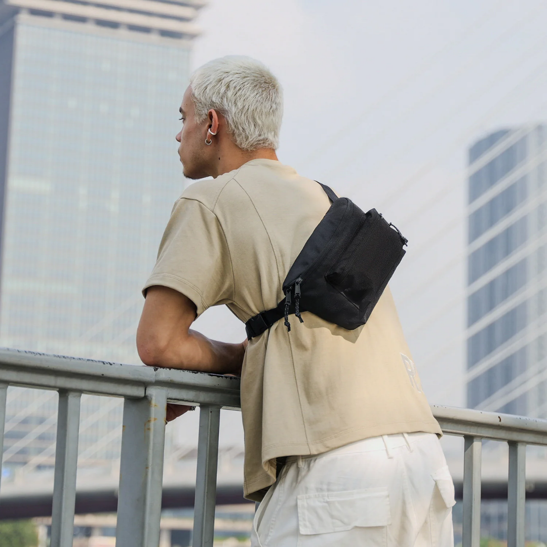 CabinZero Flicker Hip Pack 4L | Large Sustainable Crossbody Bag | RFID Blocking & Water-Resistant | Fits Small Tablets & E-Readers | 100% Recycled Travel Waist Bag - Shop Now!