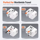 Globality K398656 world adapter charging a laptop and smartphone simultaneously