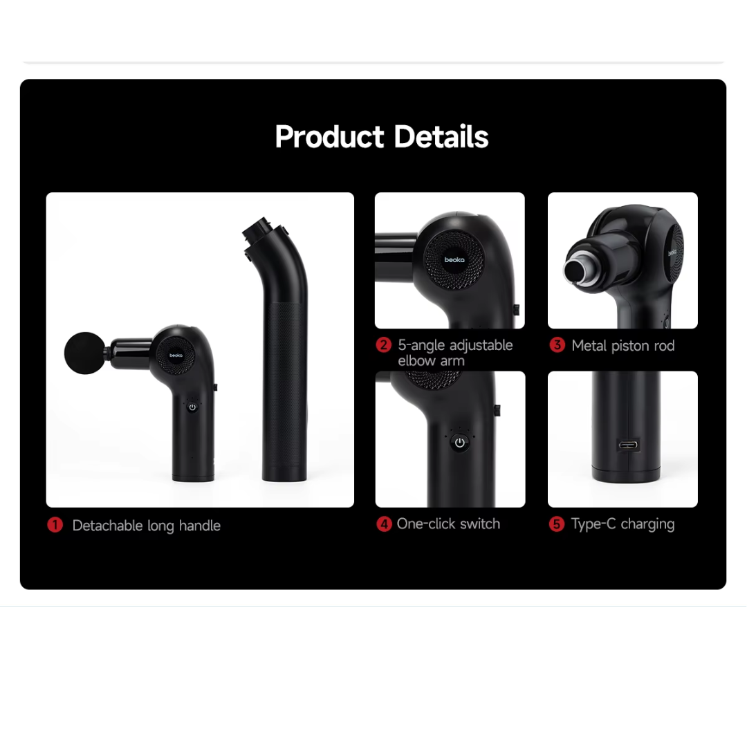 Lightweight handheld massage gun for travel