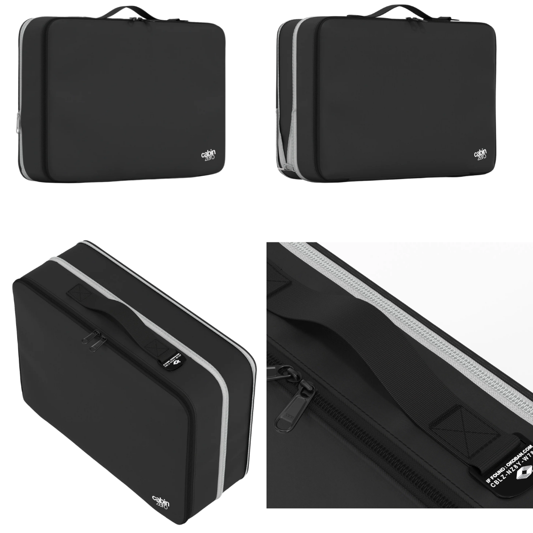 CabinZero LUX Large Compression Packing Cube | Structured 12.5L-17L Travel Organizer | 100% Recycled Water-Resistant Nylon | Premium YKK Zips & Okoban Tracking - Shop Now!