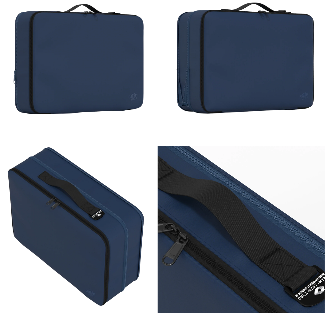 CabinZero LUX Large Compression Packing Cube | Structured 12.5L-17L Travel Organizer | 100% Recycled Water-Resistant Nylon | Premium YKK Zips & Okoban Tracking - Shop Now!