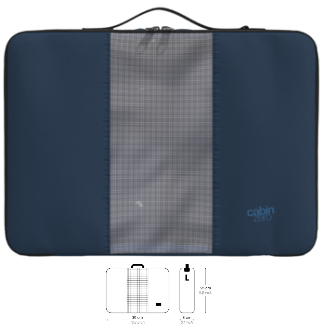 CabinZero LUX Premium Structured Packing Cube Large (11.5L) | Wrinkle-Free Travel Organizer with Okoban Tracking | Water-Resistant & Eco-Friendly Luggage Bag - Buy Now!