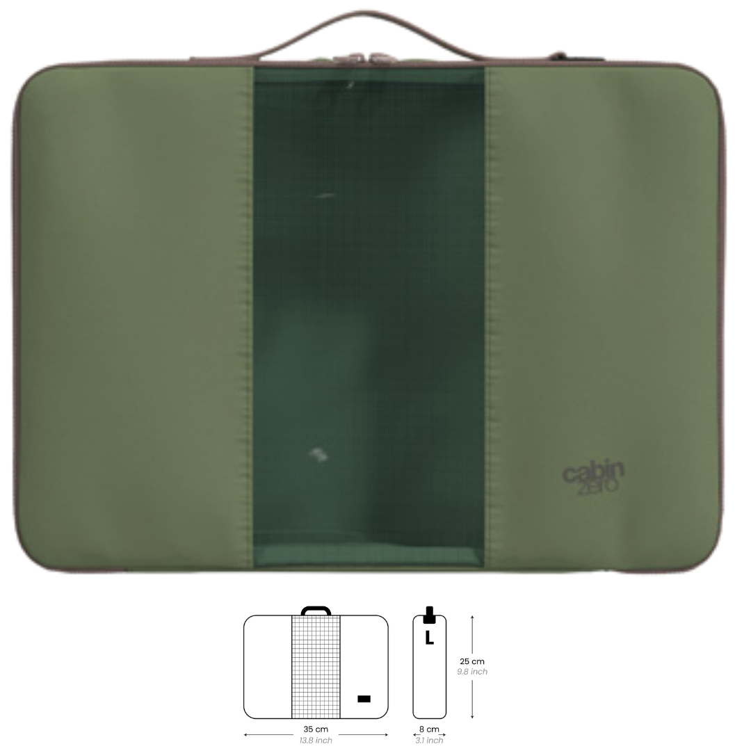 CabinZero LUX Premium Structured Packing Cube Large (11.5L) | Wrinkle-Free Travel Organizer with Okoban Tracking | Water-Resistant & Eco-Friendly Luggage Bag - Buy Now!