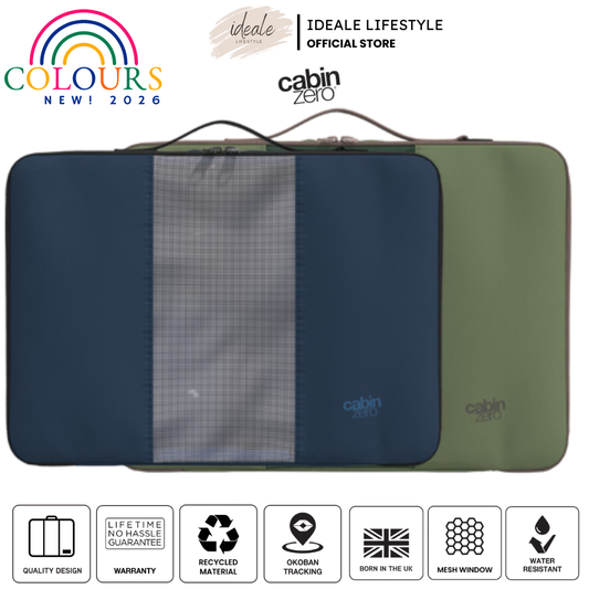 CabinZero LUX Premium Structured Packing Cube Large (11.5L) | Wrinkle-Free Travel Organizer with Okoban Tracking | Water-Resistant & Eco-Friendly Luggage Bag - Buy Now!