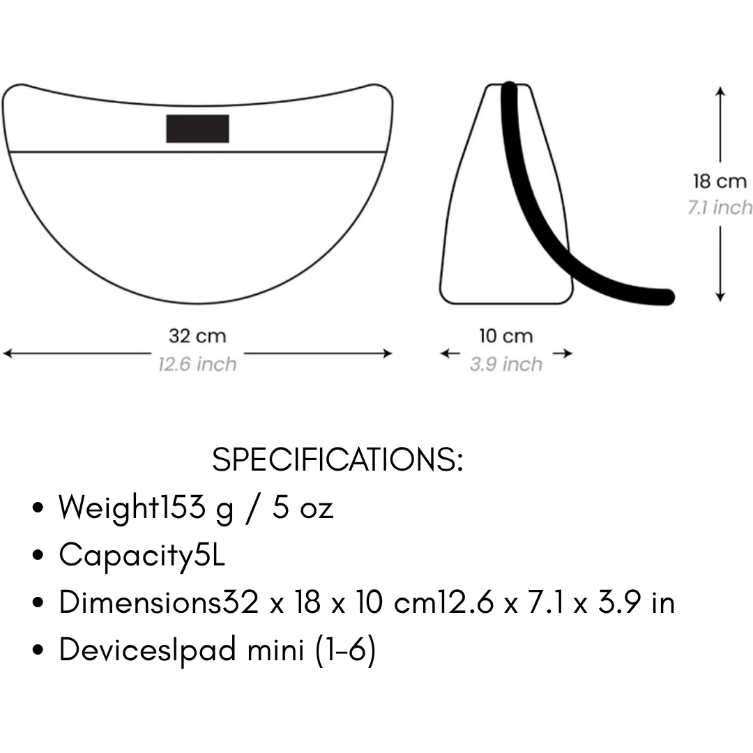 CabinZero Moon Shoulder Bag | Lightweight RFID-Blocking Travel Crossbody & Sling (5L & 8L)