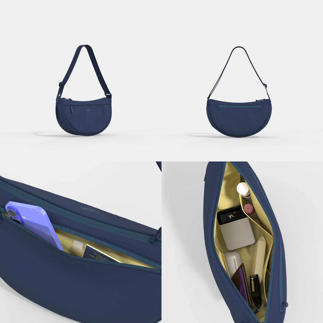 CabinZero Moon Shoulder Bag | Lightweight RFID-Blocking Travel Crossbody & Sling (5L & 8L)