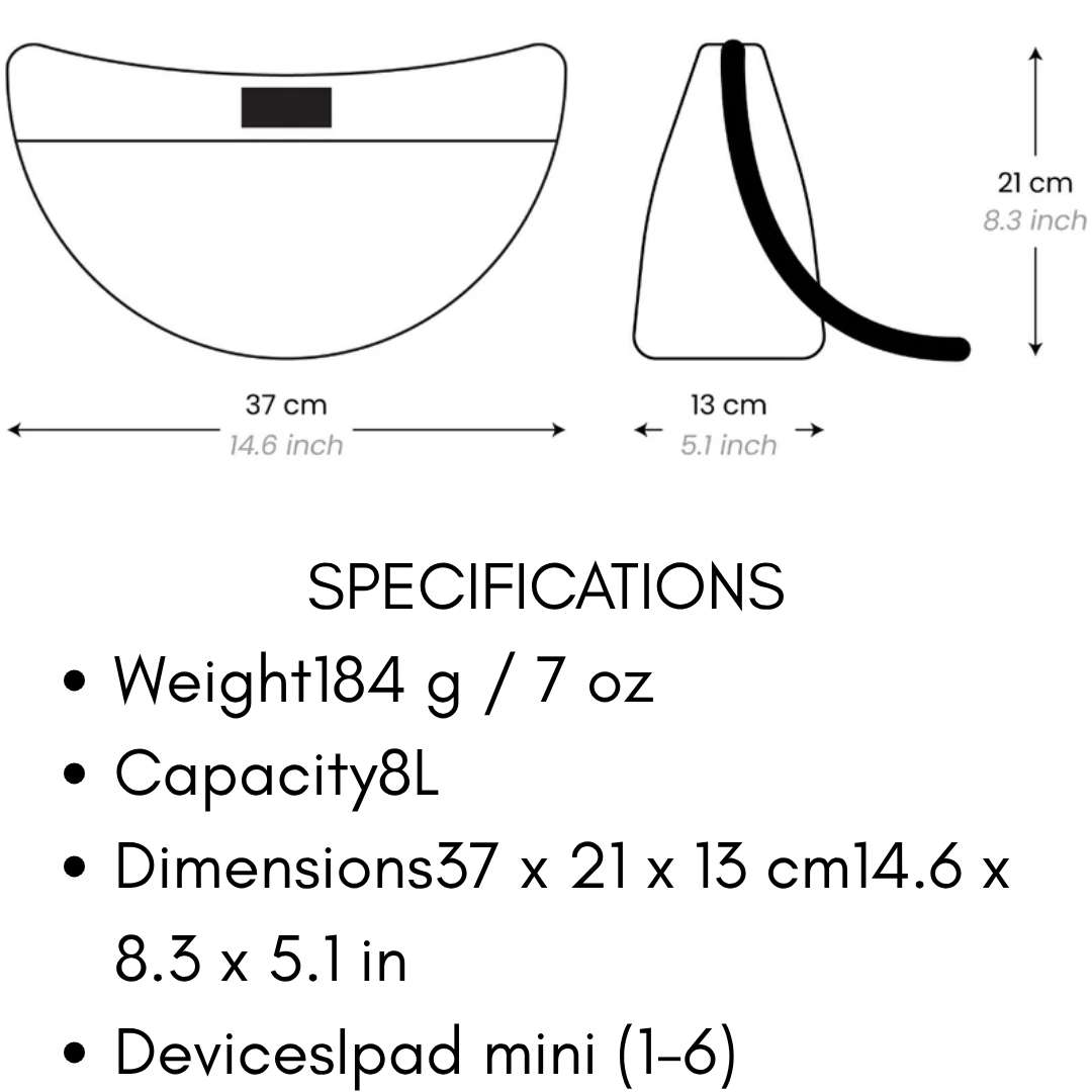 CabinZero Moon Shoulder Bag | Lightweight RFID-Blocking Travel Crossbody & Sling (5L & 8L)