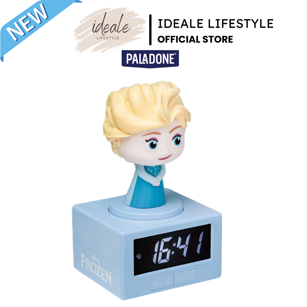 Official Disney Frozen Elsa Icon Alarm Clock with digital display.