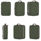 Okoban tracking tag detail on a CabinZero Lux compression travel organizer-Green