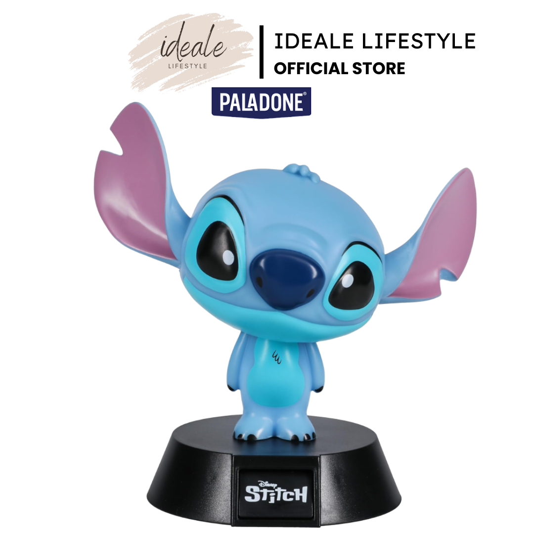 Official Disney Stitch Icon Light | 11cm Tall 3D Experiment 626 Collectible Lamp | Battery Powered Portable Night Light | Paladone Licensed Lilo & Stitch Room Decor Gift