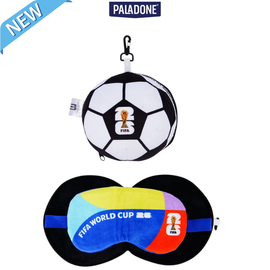 Paladone FIFA World Cup 2026 Official Travel Set | 2-in-1 Ball-Shaped Neck Pillow & Eye Mask | High-Elastic Comfort | Officially Licensed Football Fan Gear - Buy Now!