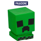 Paladone Minecraft Creeper SquishyGlo glowing green on a dark bedside table