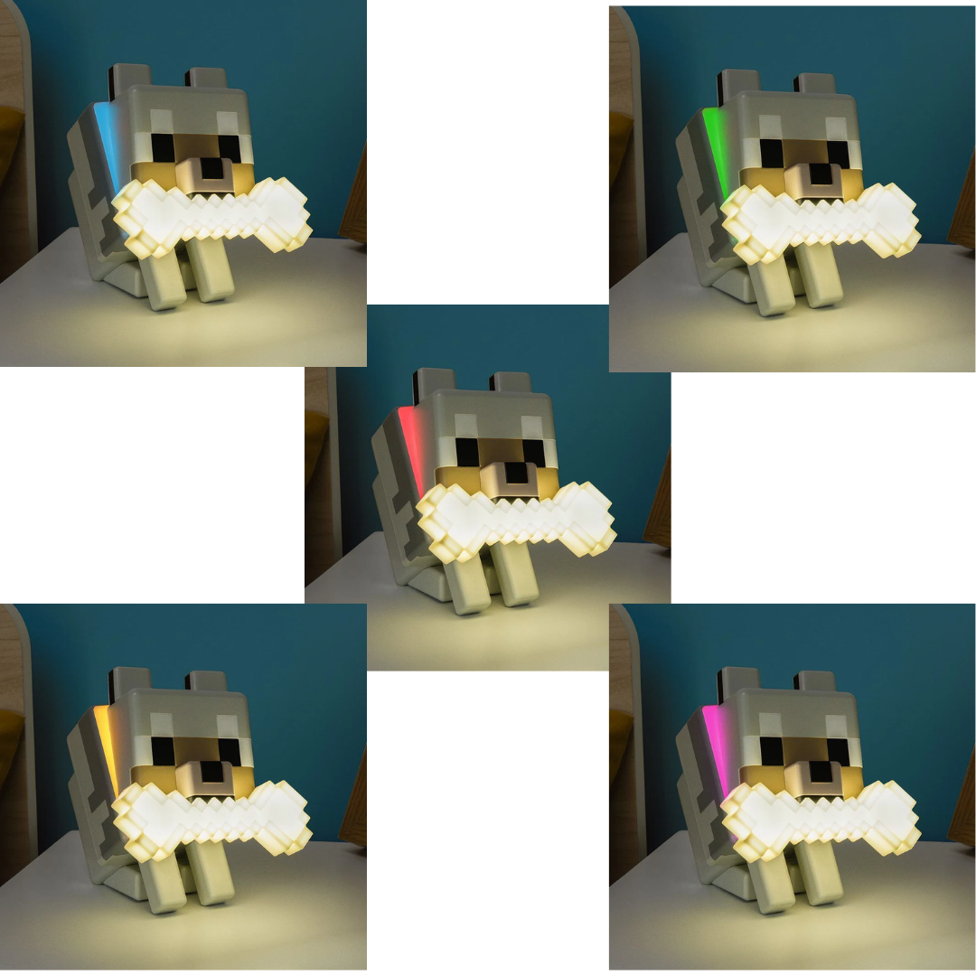 Paladone Minecraft Wolf GloBuddies Light 14.3cm LED figure