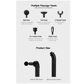 Portable deep tissue massage gun with 5 heads