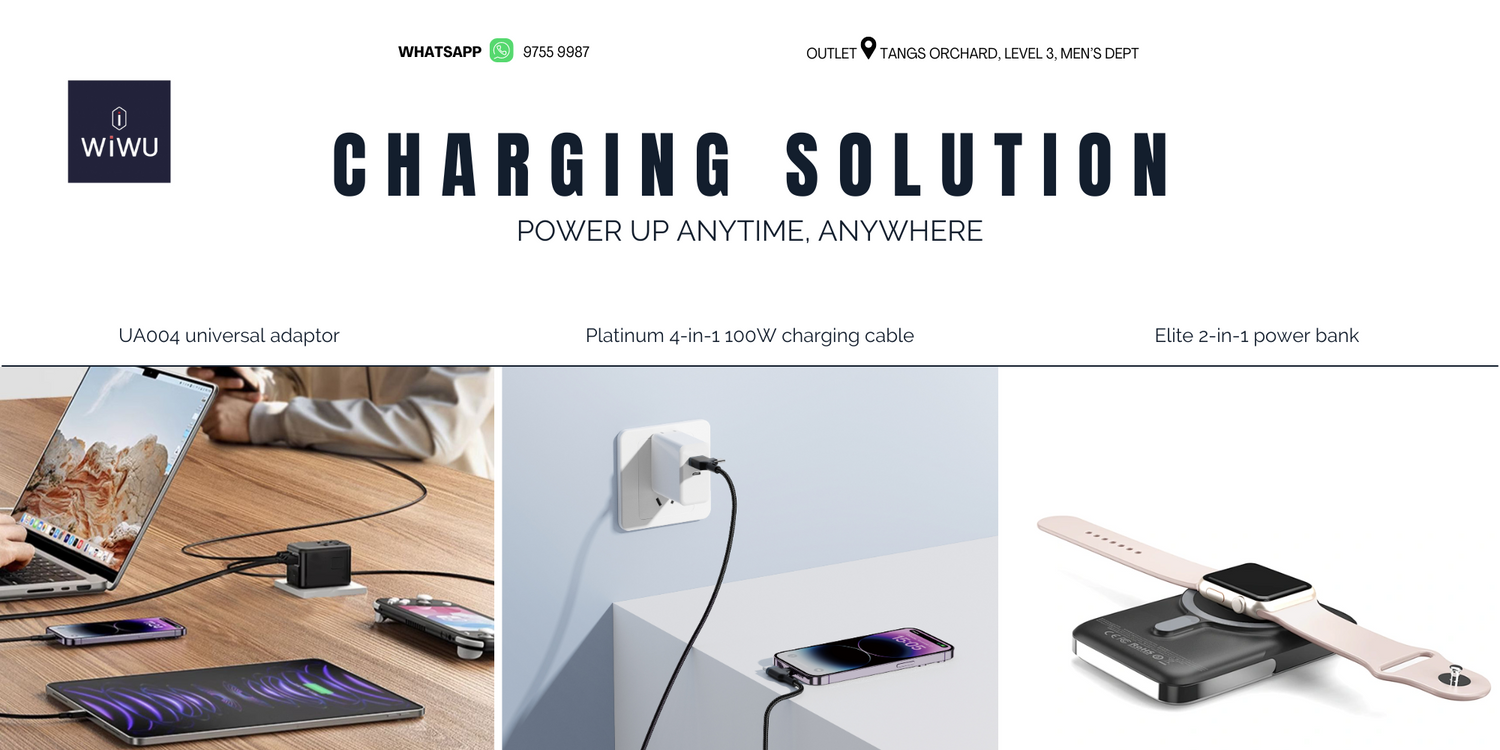 Charging solution. 3-in-1 wireless charging. Power bank. travel adaptor