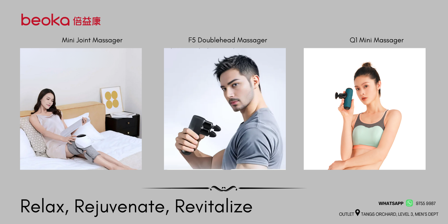 Relax, rejuvenate, revitalize. massage gun, small, portable and powerful. 