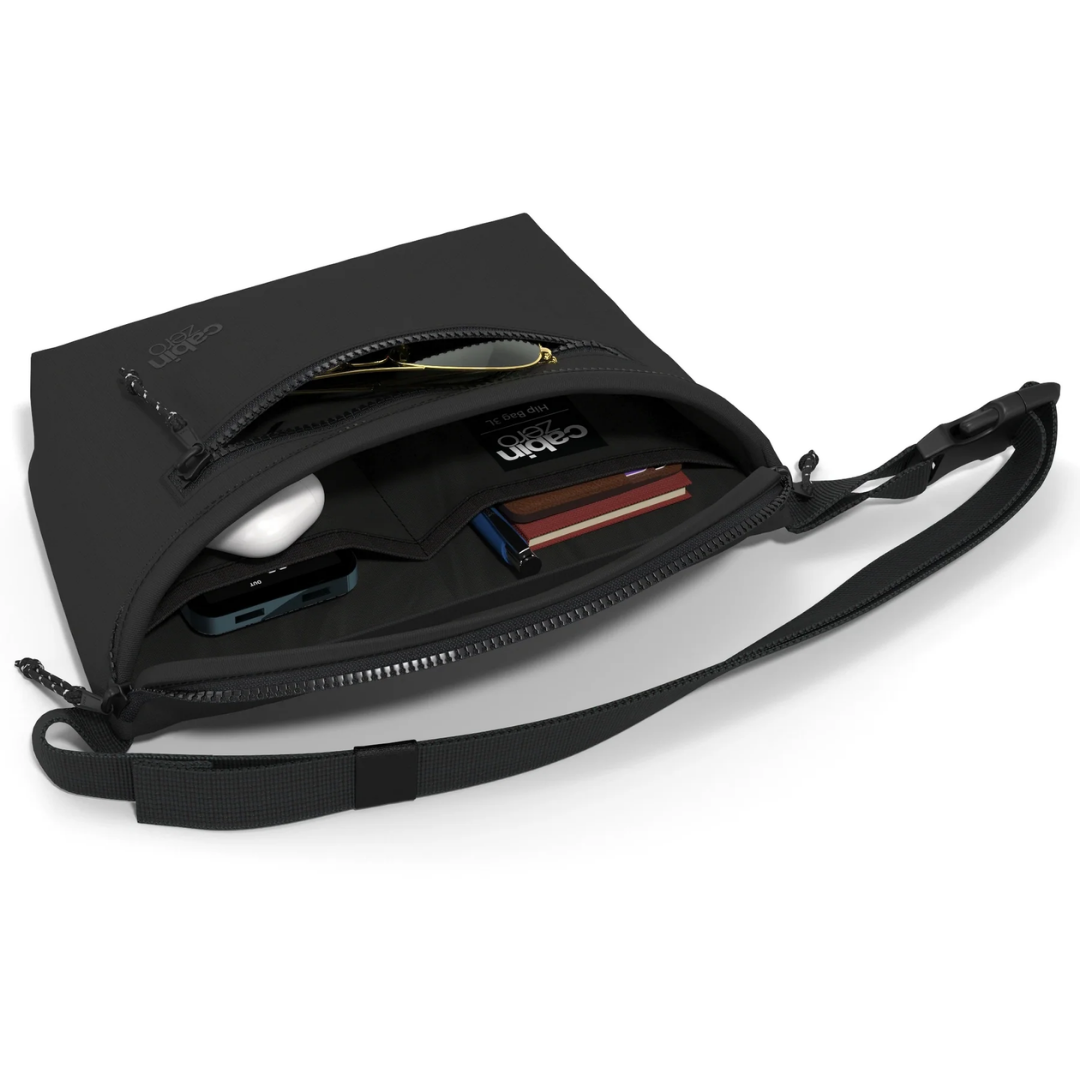 CabinZero Stinger Hip Pack 3L | Sustainable Recycled Crossbody Shoulder Bag | RFID Blocking & Water-Resistant | Fits iPad Mini | Travel Essential - Buy Now!