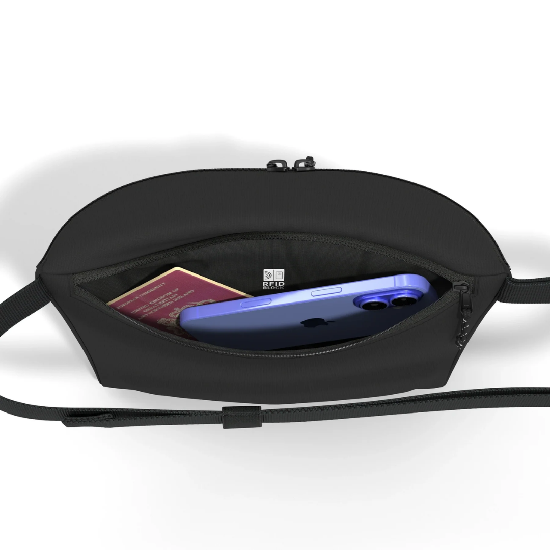 CabinZero Stinger Hip Pack 3L | Sustainable Recycled Crossbody Shoulder Bag | RFID Blocking & Water-Resistant | Fits iPad Mini | Travel Essential - Buy Now!