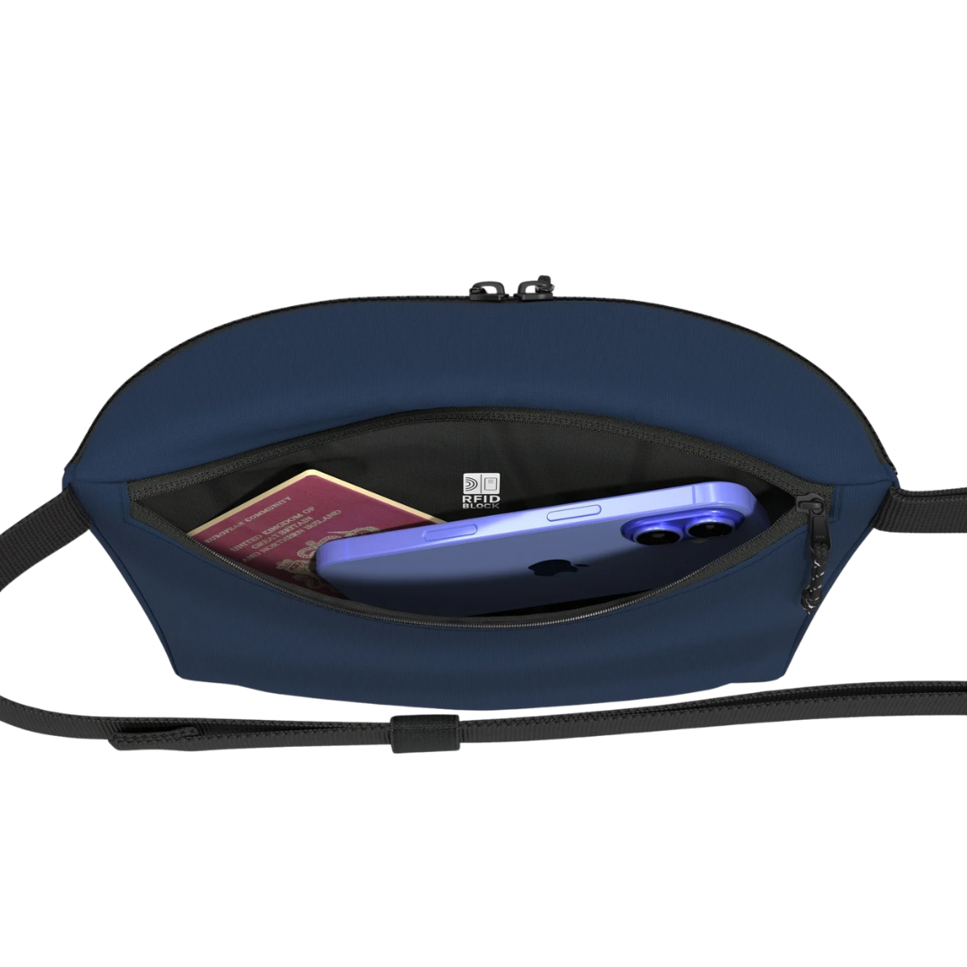 CabinZero Stinger Hip Pack 3L | Sustainable Recycled Crossbody Shoulder Bag | RFID Blocking & Water-Resistant | Fits iPad Mini | Travel Essential - Buy Now!