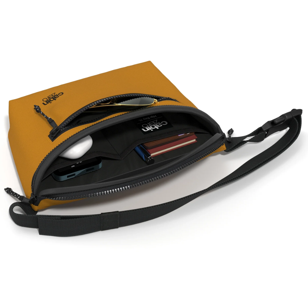 CabinZero Stinger Hip Pack 3L | Sustainable Recycled Crossbody Shoulder Bag | RFID Blocking & Water-Resistant | Fits iPad Mini | Travel Essential - Buy Now!