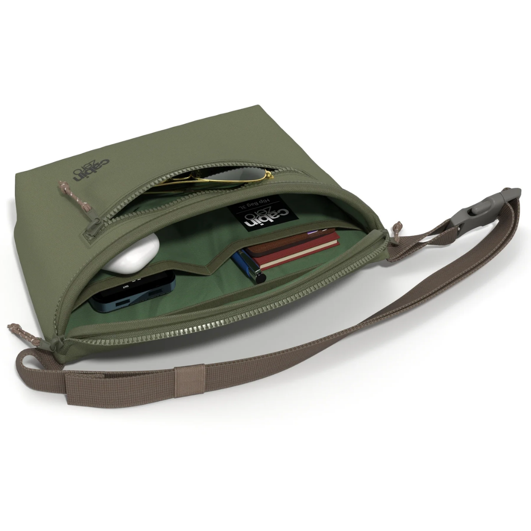 CabinZero Stinger Hip Pack 3L | Sustainable Recycled Crossbody Shoulder Bag | RFID Blocking & Water-Resistant | Fits iPad Mini | Travel Essential - Buy Now!