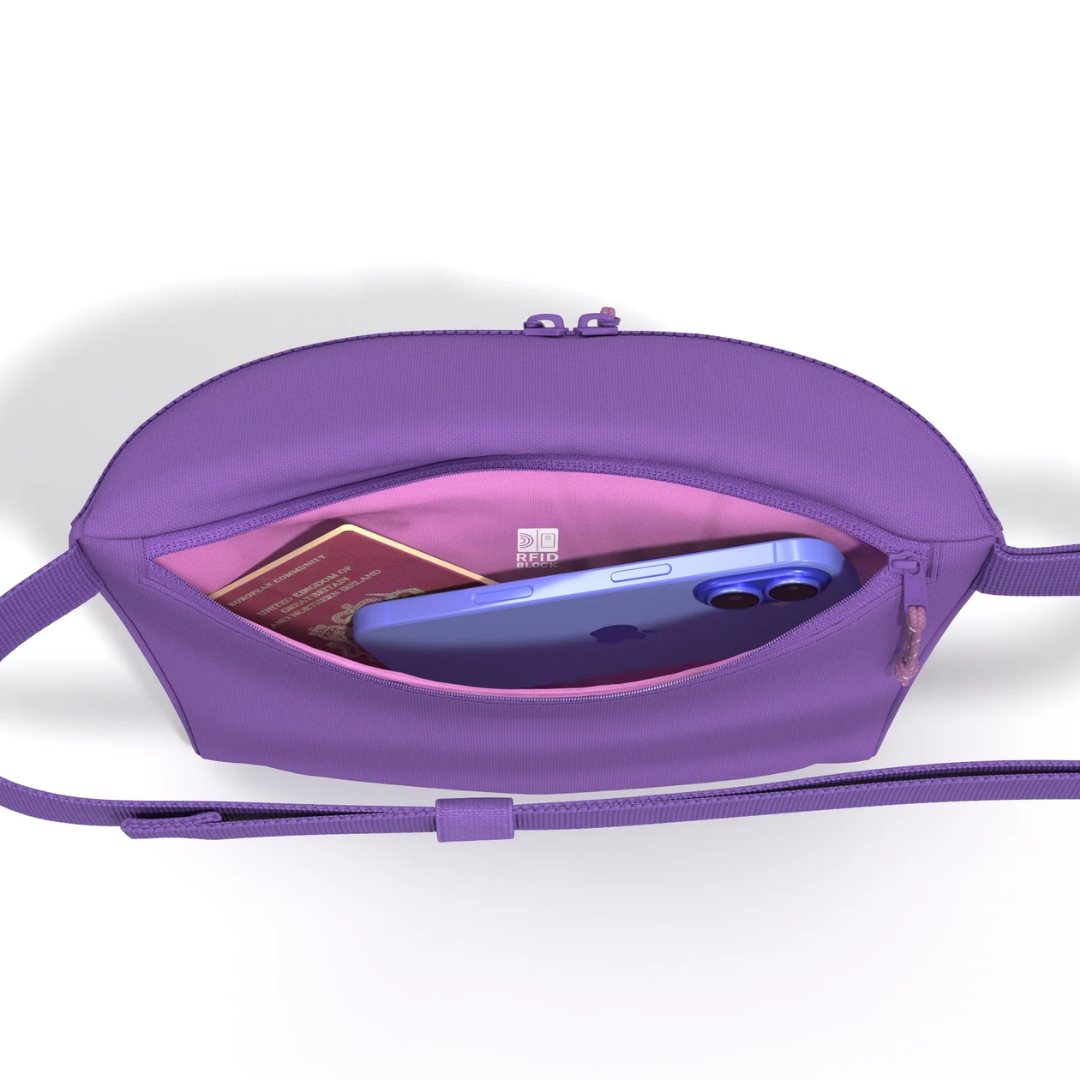 CabinZero Stinger Hip Pack 3L | Sustainable Recycled Crossbody Shoulder Bag | RFID Blocking & Water-Resistant | Fits iPad Mini | Travel Essential - Buy Now!