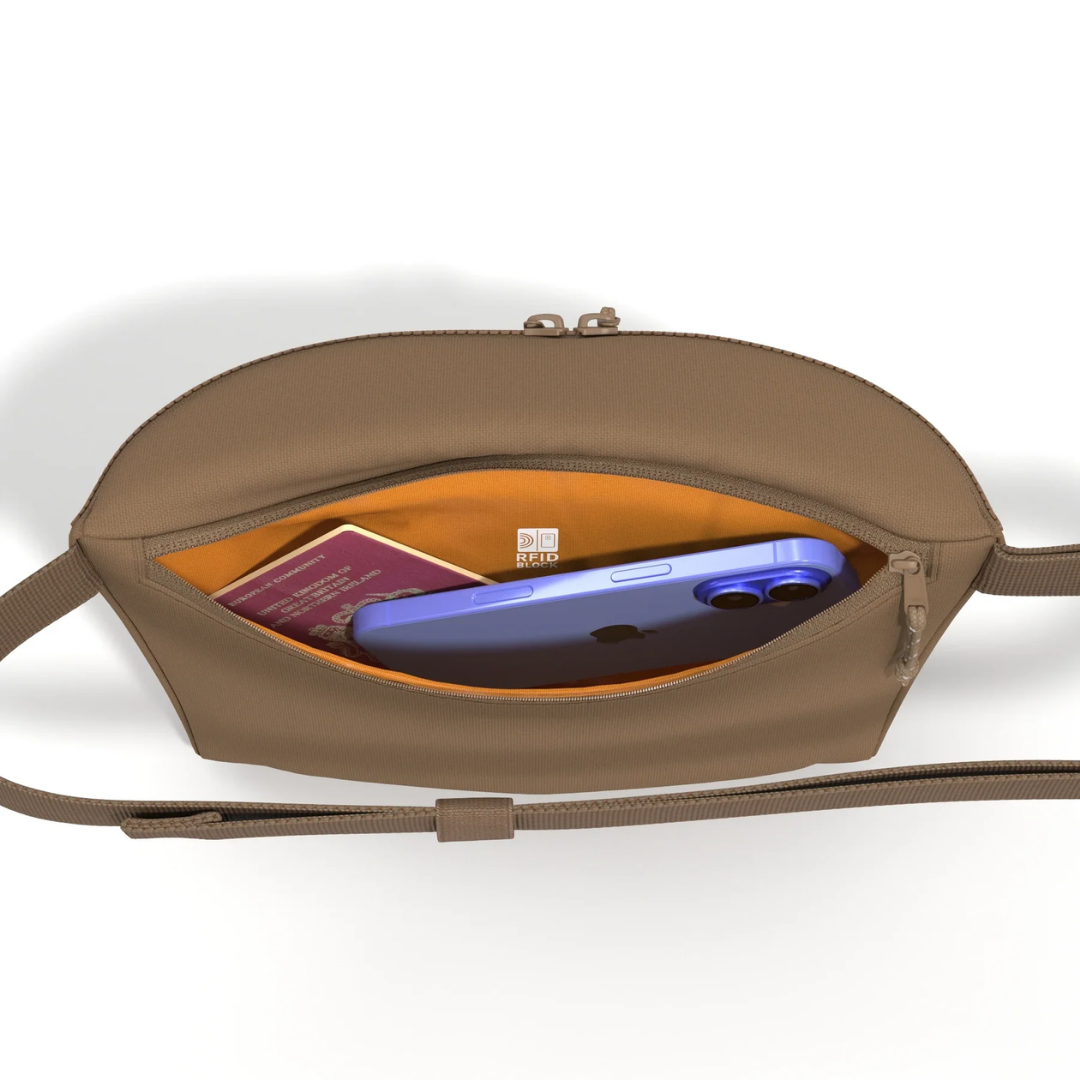 CabinZero Stinger Hip Pack 3L | Sustainable Recycled Crossbody Shoulder Bag | RFID Blocking & Water-Resistant | Fits iPad Mini | Travel Essential - Buy Now!