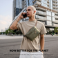 CabinZero Stinger Hip Pack 3L | Sustainable Recycled Crossbody Shoulder Bag | RFID Blocking & Water-Resistant | Fits iPad Mini | Travel Essential - Buy Now!